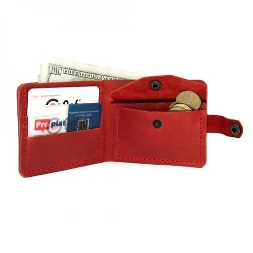 Мужской кожаный кошелек Gofin 11.5х9 см acs0011958 - фото 3