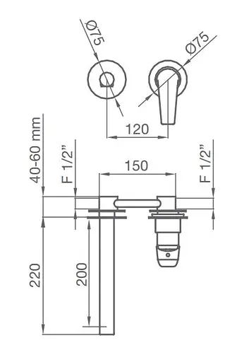 Смеситель для умывальника GRB Premier 50535500 Хром - фото 2