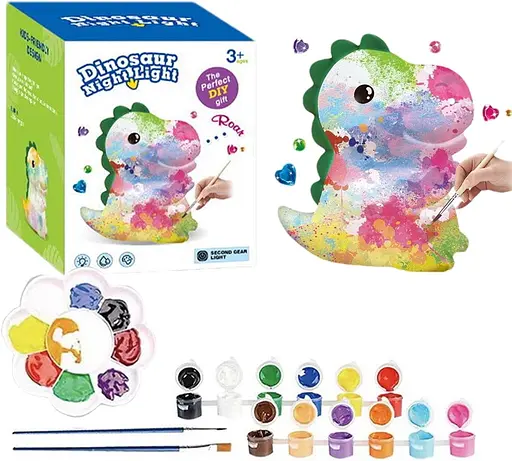 Світильник для дитячої кімнати у формі тварини, нічні вогні з ручним розписом - фото 6