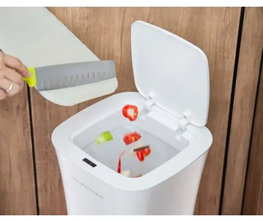 Розумний кошик для сміття Xiaomi Ninestars Waterproof Sensor Trash Can White (DZT-10-11S) [65669] - фото 9