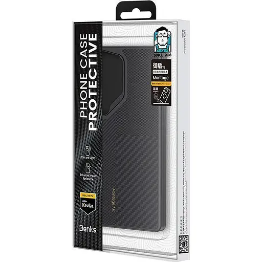 Чехол Benks Montage ArmorPro Kevlar Case 600D/1500D Magnetic для Samsung Galaxy S25 Ultra Black (6948005949181) [141724] - фото 12