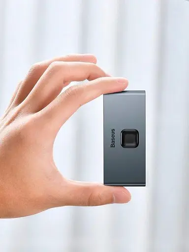 HDMI-розгалужувач Baseus Matrix HDMI Splitter 2 в 1 Space Gray (CAHUB-BC0G) - фото 3