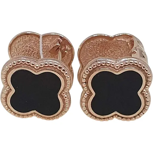 Золоті сережки Імперія золота Конюшина з емаллю. СБ929И