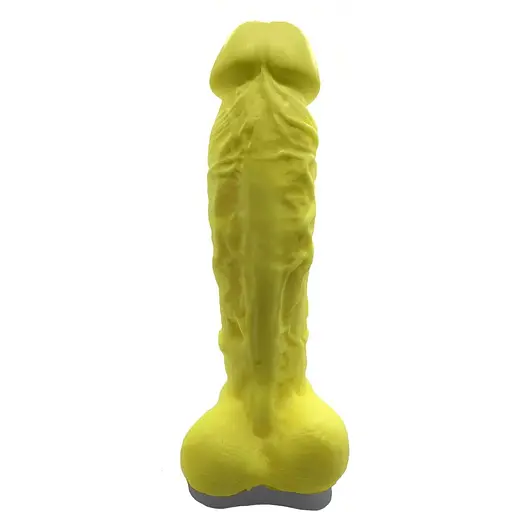 Крафтовое мыло-член с присоской Чистий Кайф Yellow Size XL - фото 2