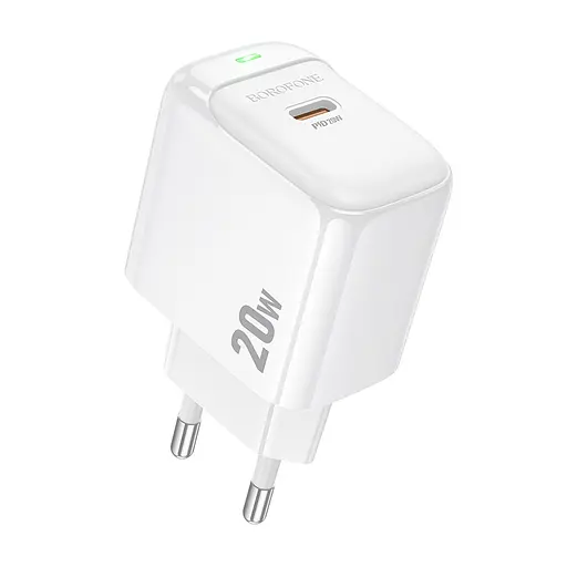 Мережевий зарядний пристрій Borofone BAS43A Potential single-port PD20W charger(EU) білий - фото 3