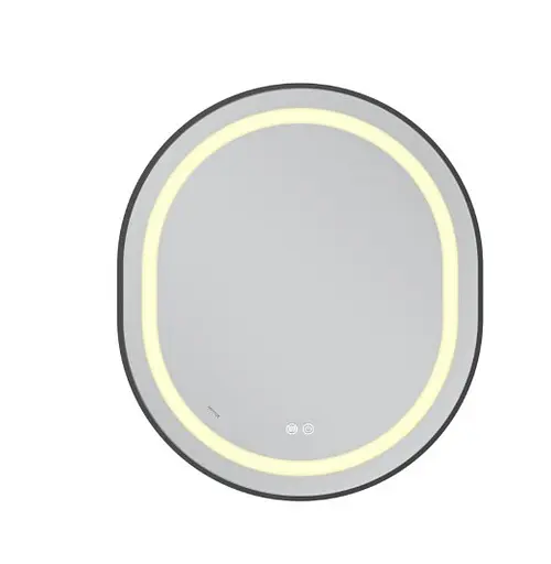 Дзеркало Mixxus Premium ELLIPSE MV05-80x70-REVERSE BLACK (LED Touch, Anti-fog (3-6kK)) (MP6646) - фото 4