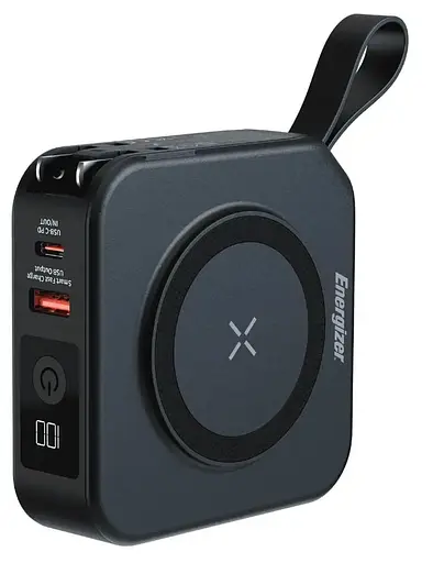Павербанк Energizer Magnetic Black 10 000 mAh / 20 Вт (QM10001AC) - фото 2
