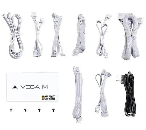 Блок живлення Chieftec Vega M 1000W ATX 3.1 80+ Gold White (PPG-1000-CW) - фото 7