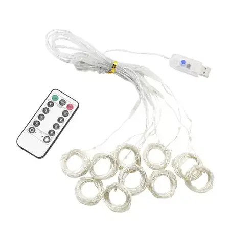 Гірлянда штора SFK-09 прапор України 2х2 метри з пультом USB - фото 5