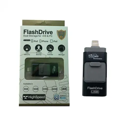 Флешка OTG Lightning Sirius Electronics 256GB, для iPhone/iPad, 3 в 1 - фото 2