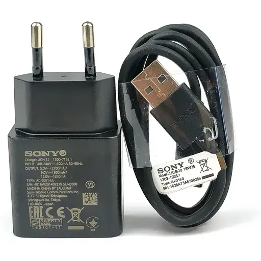 Быстрое зарядное устройство для Sony UCH12 + кабель Sony Z5 Z3+ Z3 compact - фото 1