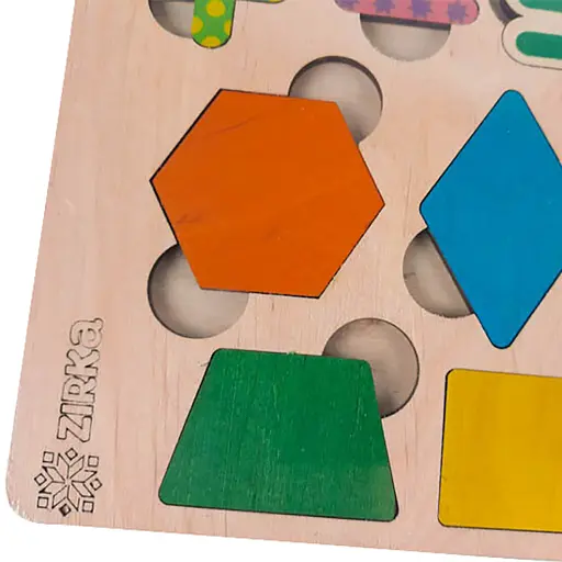 Пазл деревянный Zirka Цифры-фигуры цветные (341780) - фото 2