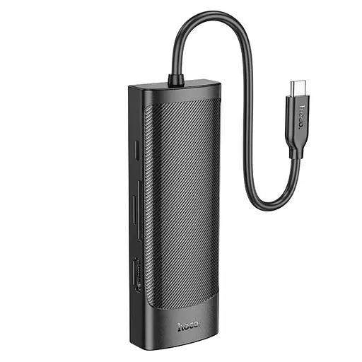 Адаптер переходник Hoco HB43 7 в 1 Type-C черный - фото 5