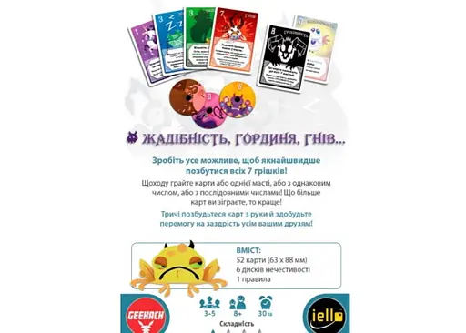 Настольная игра Geekach Games Грешки (The Deadlies) (укр.) (GKCH031DL) - фото 2