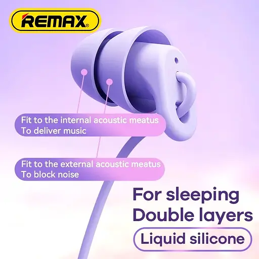 Наушники-затычки для сна Remax RM-518 Soft And Cozy, вакуумные, силиконовые ультрамягкие, Soft Touch, пассивное шумоподавление, White - фото 9