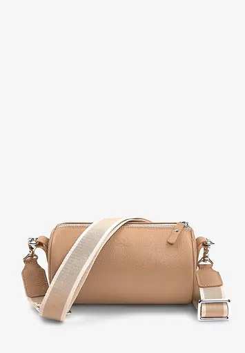 Шкіряна сумка поясна-кроссбоді Cylinder карамель флотар - фото 2