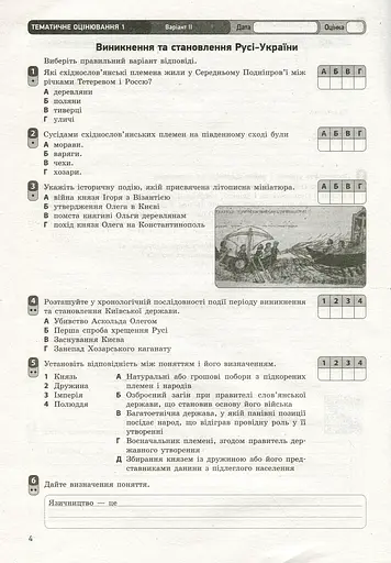 Контроль навчальних досягнень. Історія України 7 клас - фото 5