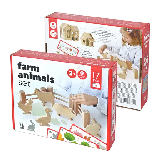 Дерев'яний ігровий набір Фігурки тварин Igroteco 900521 17 деталей - фото 11