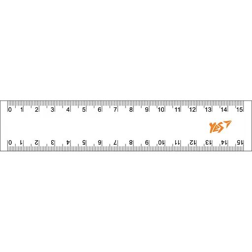 Лінійка YES, 15 см, прозора, 12 шт. в упаковці