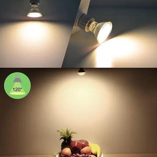 LED лампочка LEDGLE GU10 6.5w теплий білий 3000 K кут променя 120° - фото 2