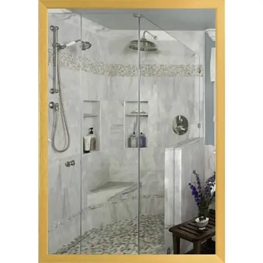 Дзеркало Zerix Fonte MRZ09-60x85-Reverse Gold прямокутне в золотій рамі ZX6211 - фото 3