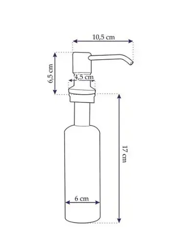 Вбудований диспенсер для рідини Rea 250 мл BAT-08000, Золотий - фото 5