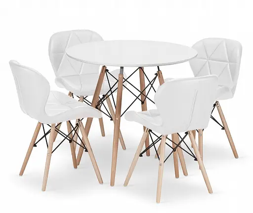 Обеденный комплект JUMI-4 WHITE - фото 1