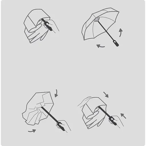 Автоматический зонтик с фонариком Zuodu ZD002-LED черный - фото 4