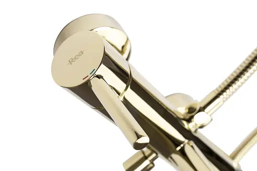 Смеситель для ванны и душа Rea Lungo L.gold золото REA-B6635 Золотой - фото 3