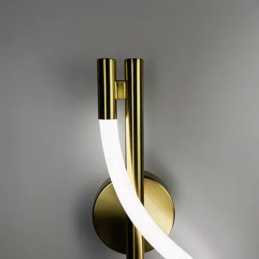 Бра латунне із обплетеним неоном 40 см Арт. W 203/400 AB Line F - фото 2