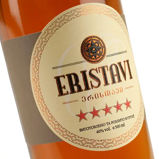 Бренди Еristavi 5 звезд, 40%, 0,5 л - фото 6