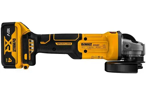 Шлифмашина угловая-болгарка DeWALT аккумуляторная бесщеточная с АКБ и ЗУ DCG407M2T - фото 3