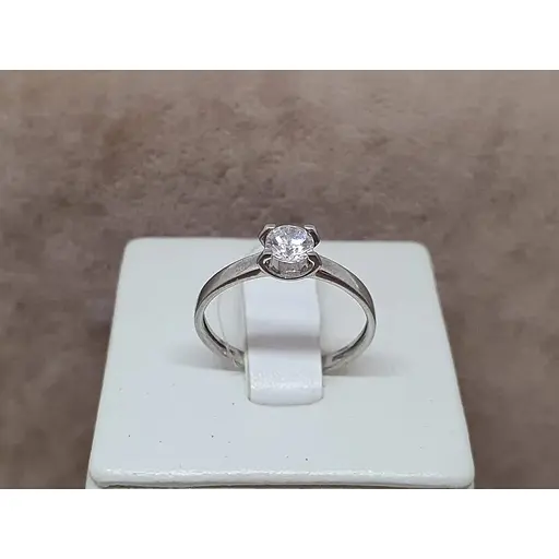 Срібне кільце Qvaliz з фіанітом. 901-00688 16,5 - фото 4