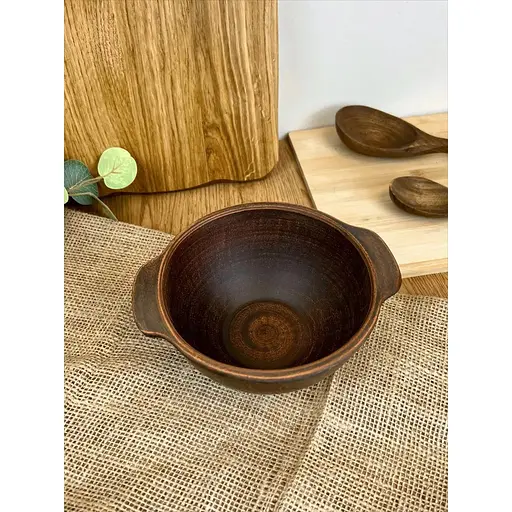 Бульонница керамическая (глиняная) Гладкая 600 мл - фото 2