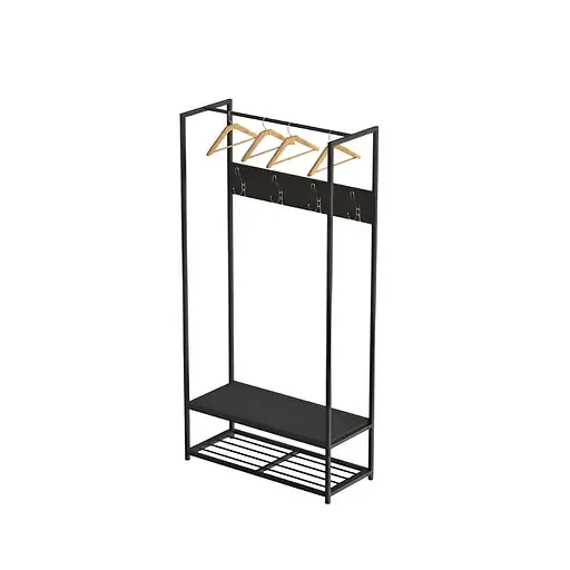 Вешалка напольная модульная Трелис 13 180x90x38 черный ДСП Сосна Кембра 16мм FRD-104330