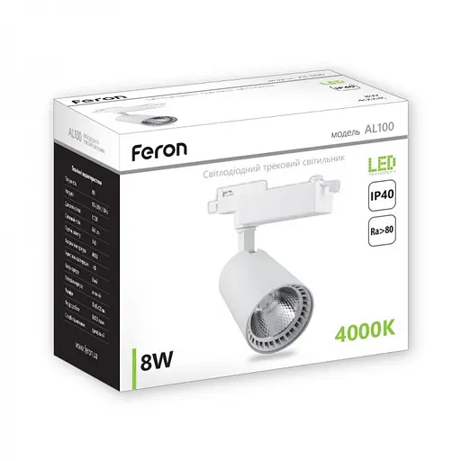 Світлодіодний трековий світильник Feron AL100, 8W 4000K білий (29508) - фото 10