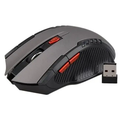 Комп'ютерна бездротова мишка Mouse 1600 DPI Сіра  - фото 1