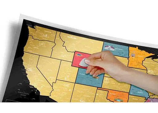 Скретч карта мира 1DEA.me Travel Map USA Black (13028) - фото 3