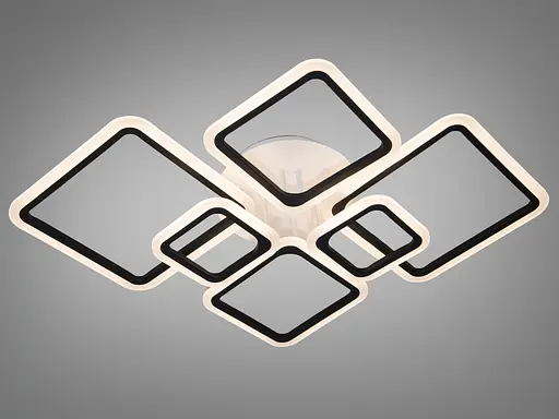 LED люстра смарт светильник с ИК пультом и диммером, 110W, черный - фото 2