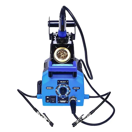 Паяльная станция WEP 936A-II, паяльник, держатели плат и припоя, 120W, 200-480 гр C - фото 10