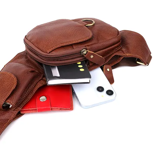 Чоловіча сумка через плече з натуральної шкіри Vintage 40х14х6 см sum0027507 - фото 9