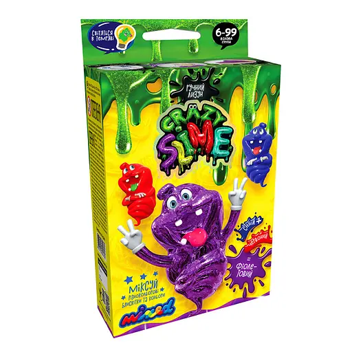 Детский набор для проведения опытов "Crazy Slime" Danko Toys SLM-02 укр Фиолетовый - фото 1