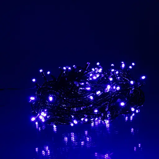 Гірлянда Нитка вулична GarlandoPro 30 м 300 LED чорний дріт Синій CF300L30MBBL