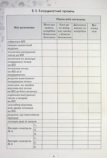 Математика 5 клас. Щоденник самооцінювання навчальних досягнень - фото 4