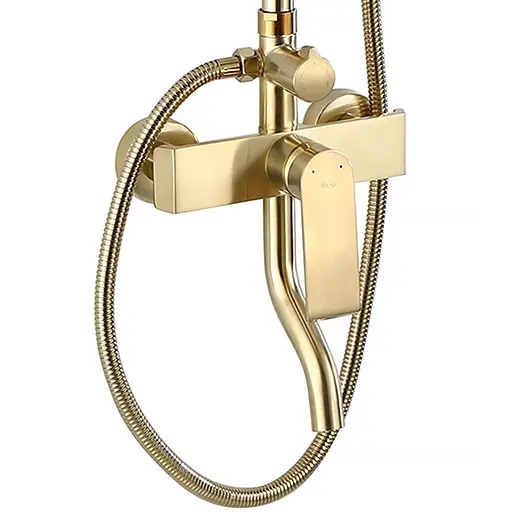 Душовя система Rea Hass з виливом brushed gold REA-B9972, Золотий - фото 3