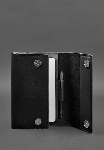 Шкіряний блокнот (Софт-бук) 5.1 вугільно-чорний - фото 5