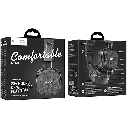 Накладні бездротові навушники Hoco W56 Earl Black - фото 6