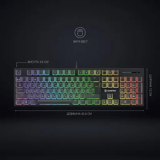 Клавіатура GamePro MK85B RGB Blue Switch Black - фото 8