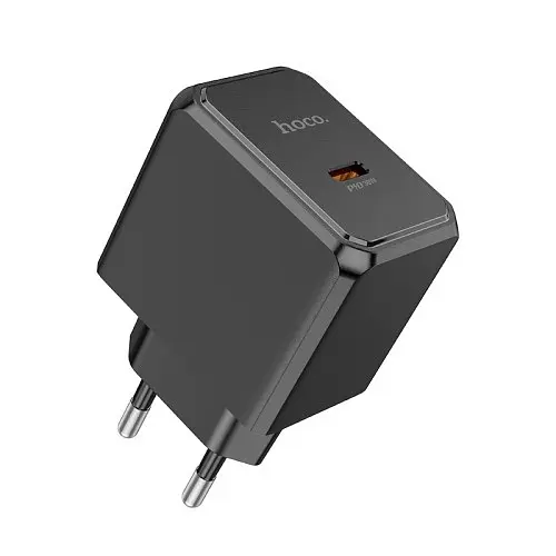 Мережевий зарядний пристрій Hoco CS15A Ocean single port PD30W charger чорний - фото 3