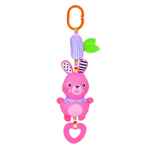 Подвеска мягкая на коляску/кроватку, 40 см, погремушка, прорезыватель, 13x12x5 см (в ассортименте)